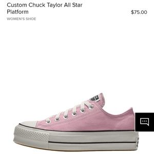 Custom Baby Pink Platform Converse